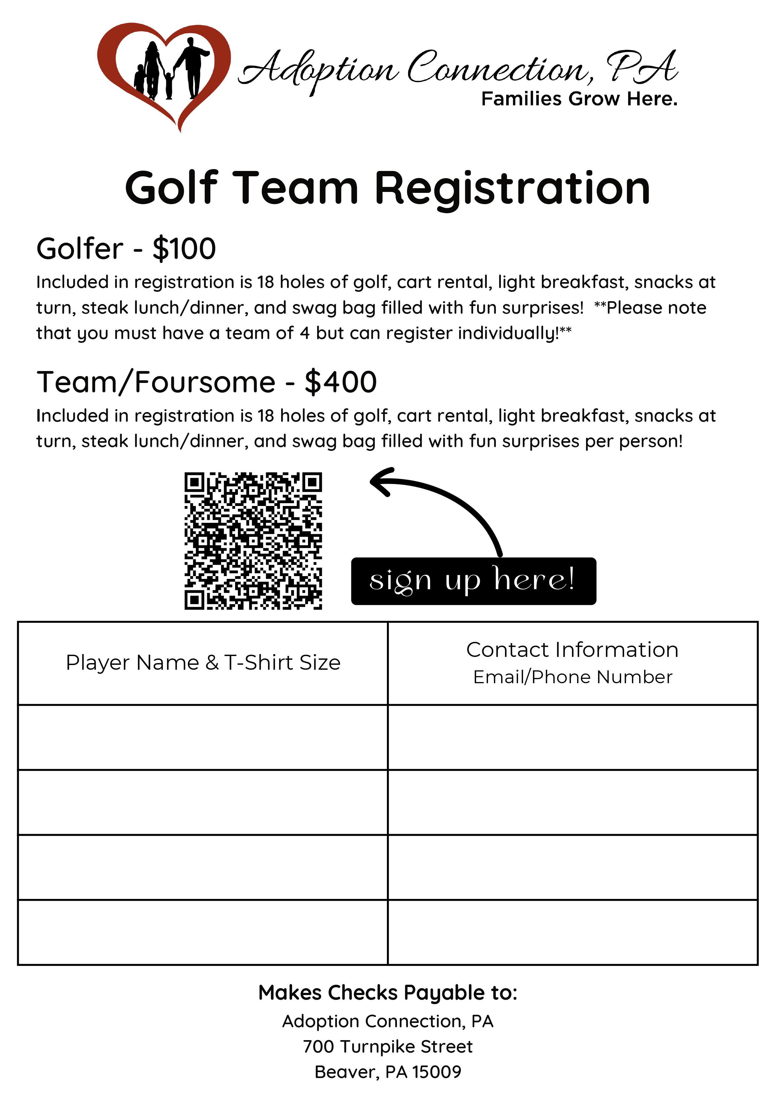 2023 Golf Outing Registration 2