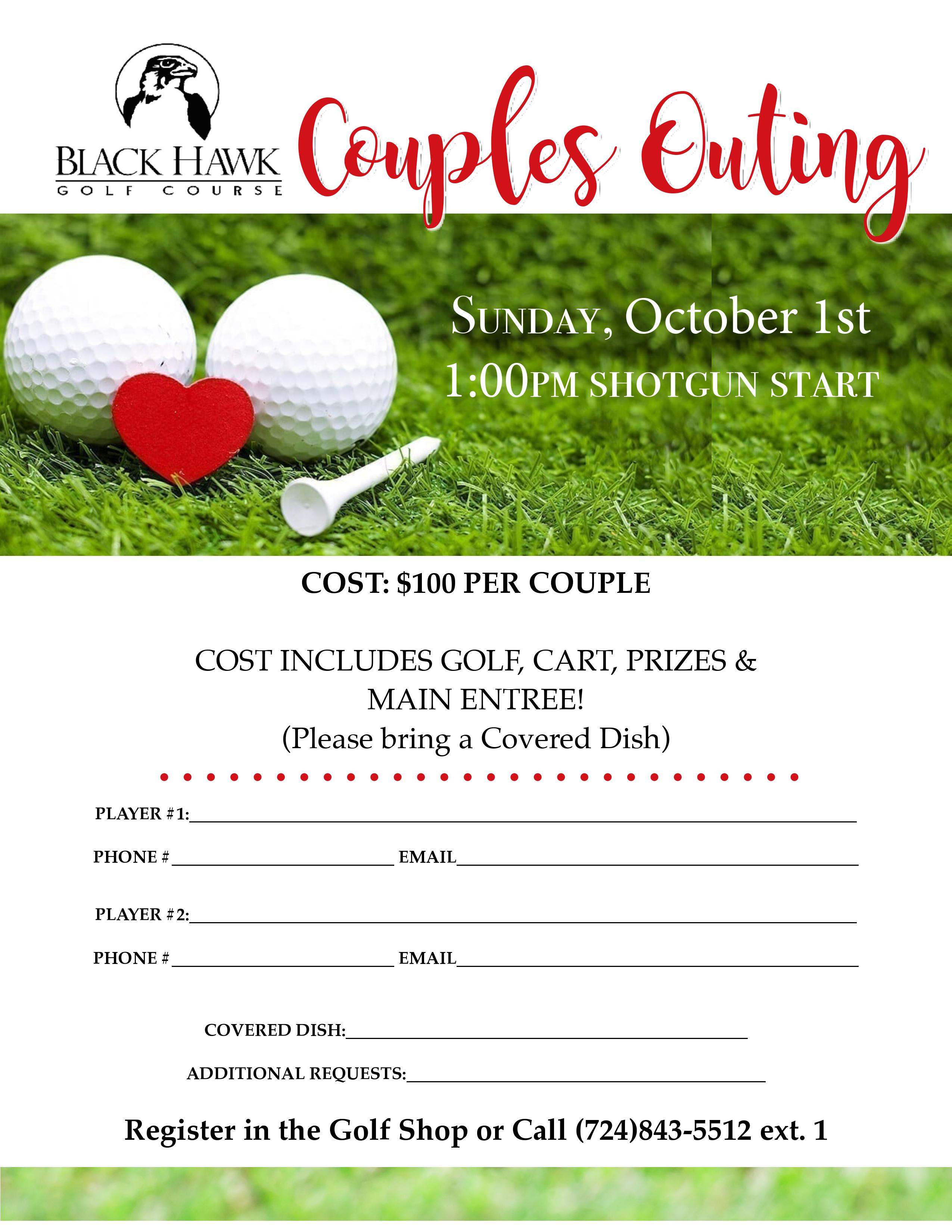 Black Hawk Golf Couples Outing 2023